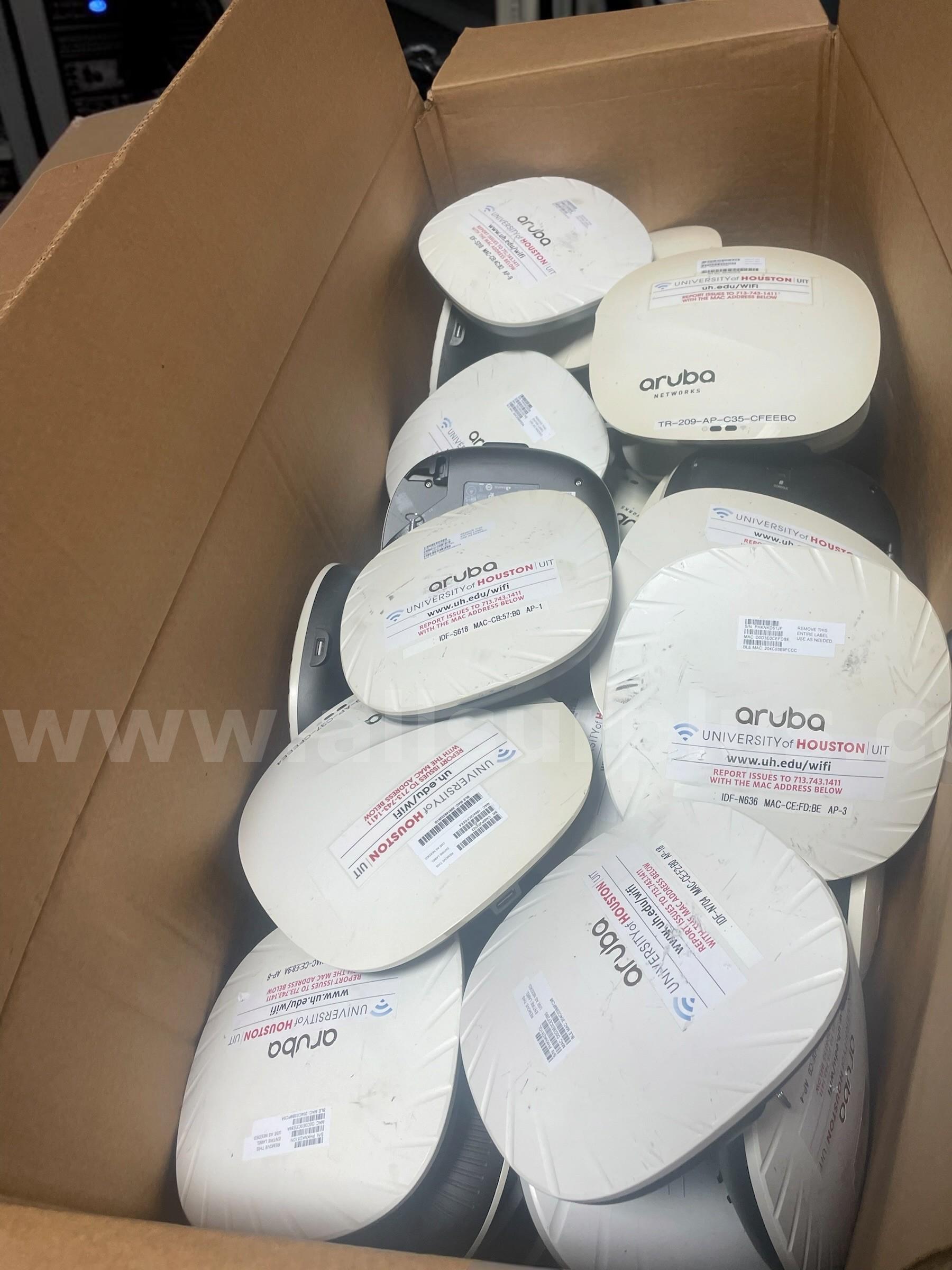50 (approximately)  Lot HPE Aruba Enterprise Wireless Access Points AP-515 AP-535 AP-335 WiFi 6 Network Equipment  515 Government Surplus Auction - Primary Photo