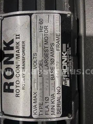 ROTO-CON Rotary Phase Converter Standard Type P RONKO MARK II Government Surplus Auction - Primary Photo