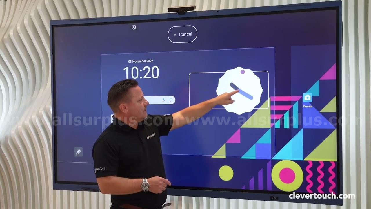 (5) 65" Interactive Display Clevertouch Lux for Enterprise 65 Interactive Display CLEAVERTOUCH CLV-15465LUXFE Government Surplus Auction - Primary Photo