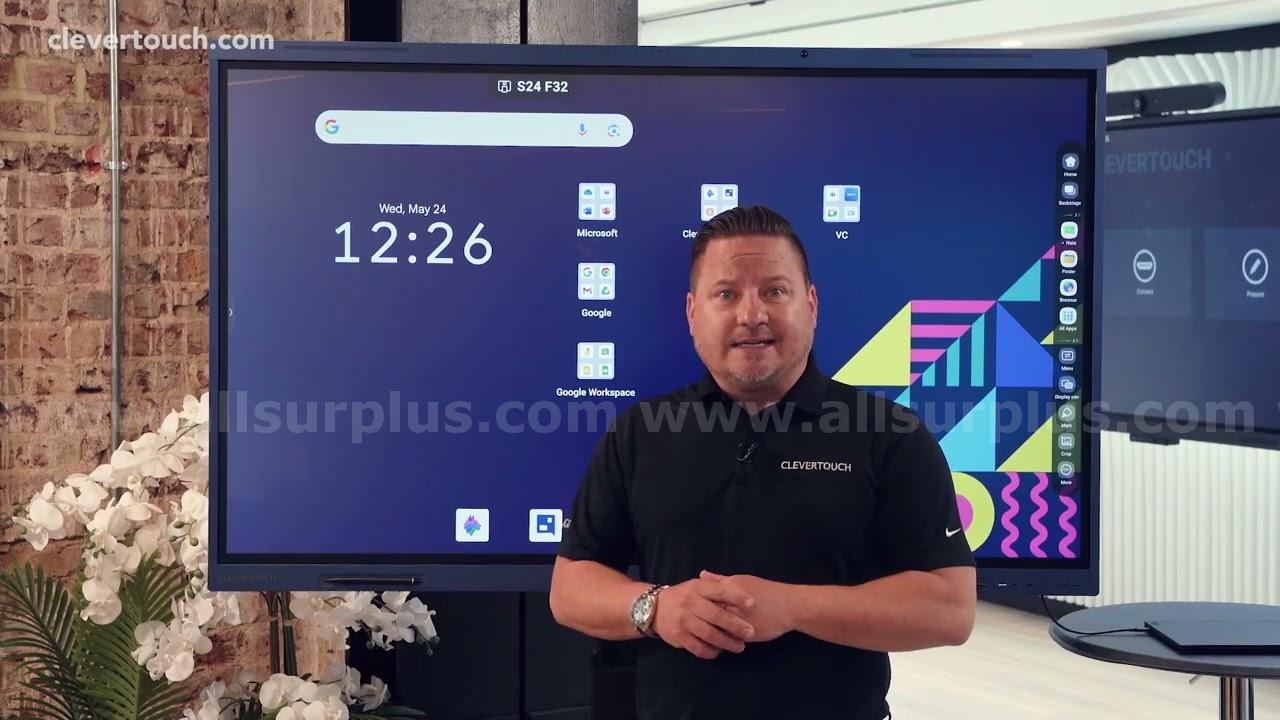 (5) 65" Interactive Display Clevertouch Lux for Enterprise 65 Interactive Display CLEAVERTOUCH CLV-15465LUXFE Government Surplus Auction - Photo #4