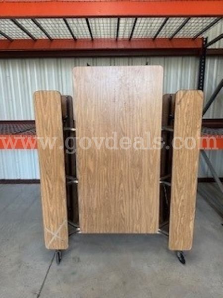 Rectangular Table with Attached Benches (2)   Government Surplus Auction - Primary Photo