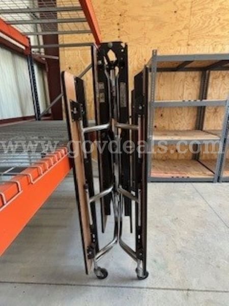 Rectangular Table with Attached Benches (2)   Government Surplus Auction - Photo #2