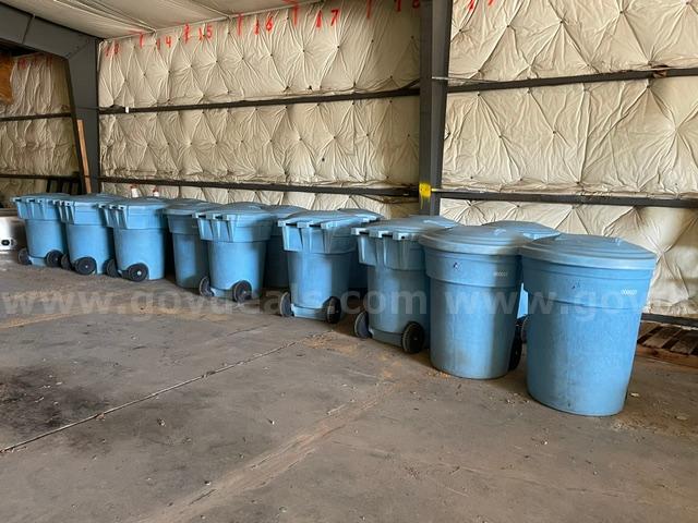 Lot of 17 Rolling Trash Bins   Government Surplus Auction - Primary Photo