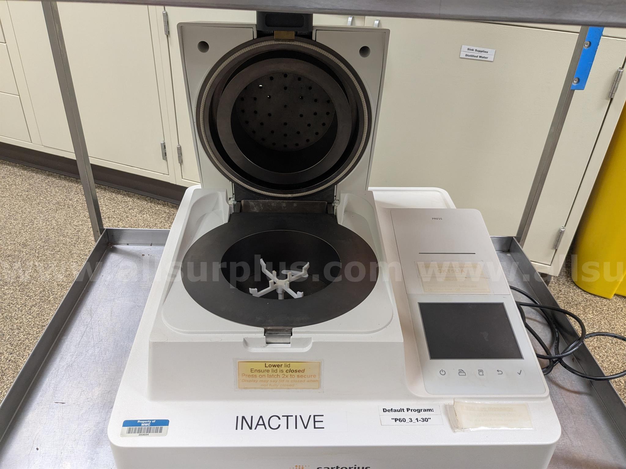 Sartorius Moisture Analyzer Sartorius Lab Instruments GmbH LMA200PM-000US Government Surplus Auction - Primary Photo