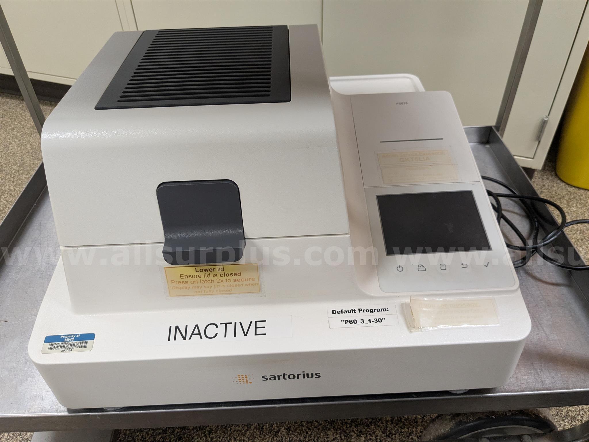 Sartorius Moisture Analyzer Sartorius Lab Instruments GmbH LMA200PM-000US Government Surplus Auction - Photo #2