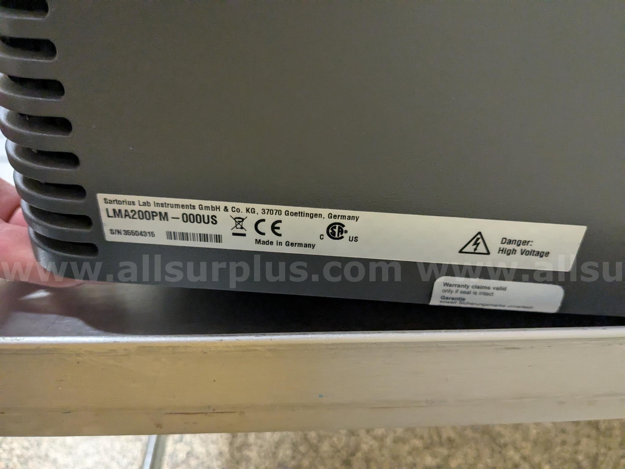 Sartorius Moisture Analyzer Sartorius Lab Instruments GmbH LMA200PM-000US Government Surplus Auction - Photo #3