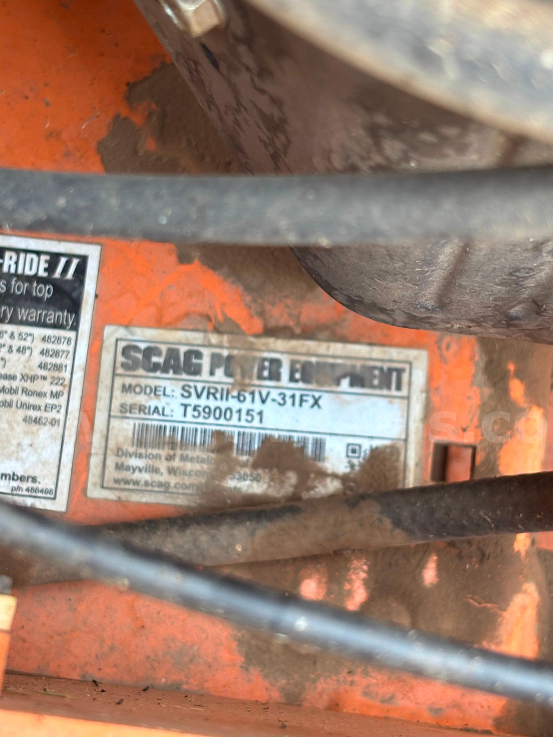 2022 SCAG V-RIDE II STAND ON MOWER SCAG SVRII-61V-31FX Government Surplus Auction - Photo #4