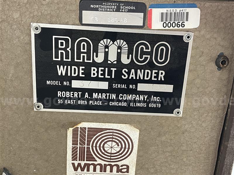 RAMCO Belt Sander Lot A-1047  1047 Government Surplus Auction - Photo #2