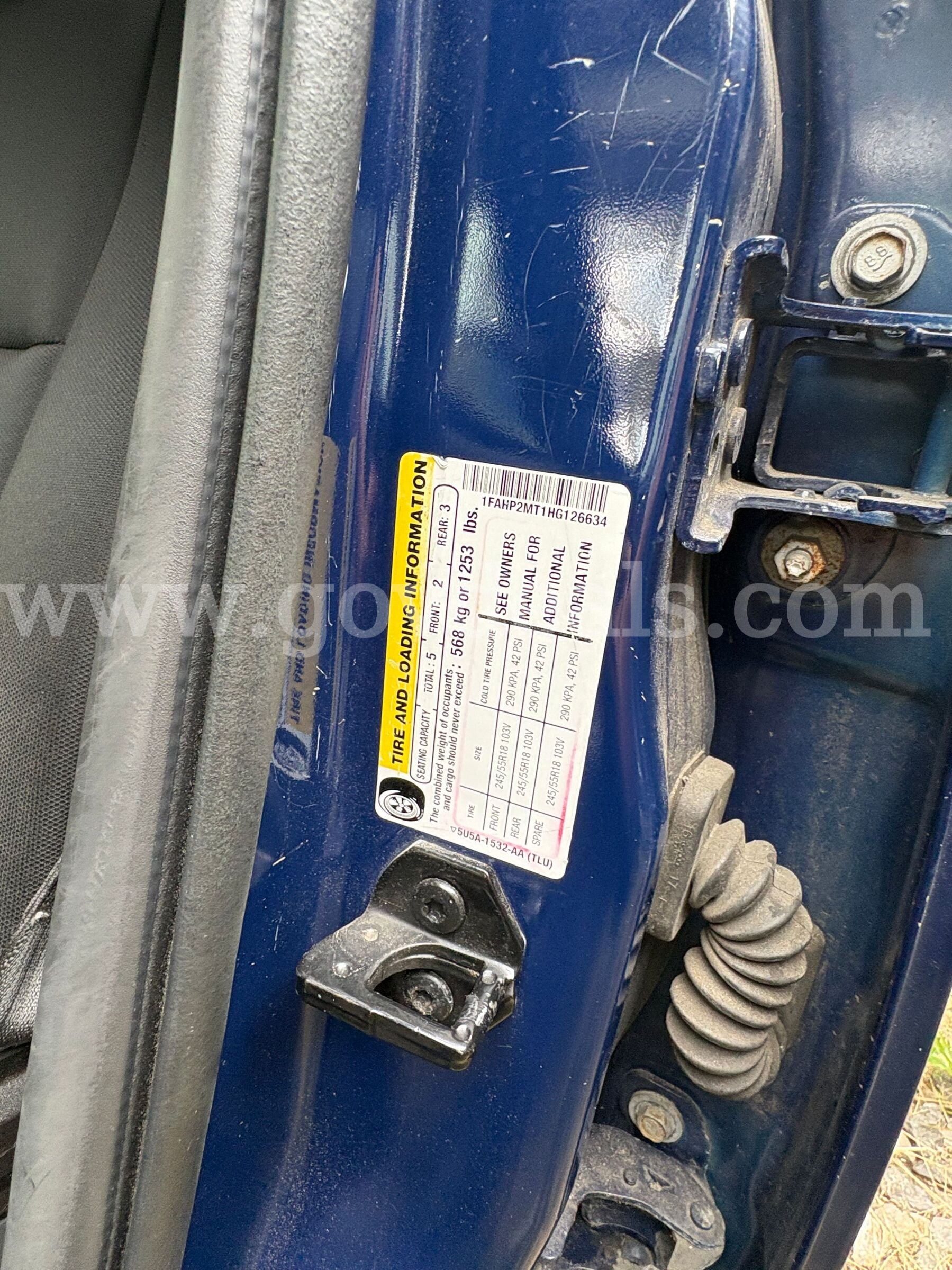 2017 Ford Taurus (BT805) Ford Taurus Government Surplus Auction - Photo #5