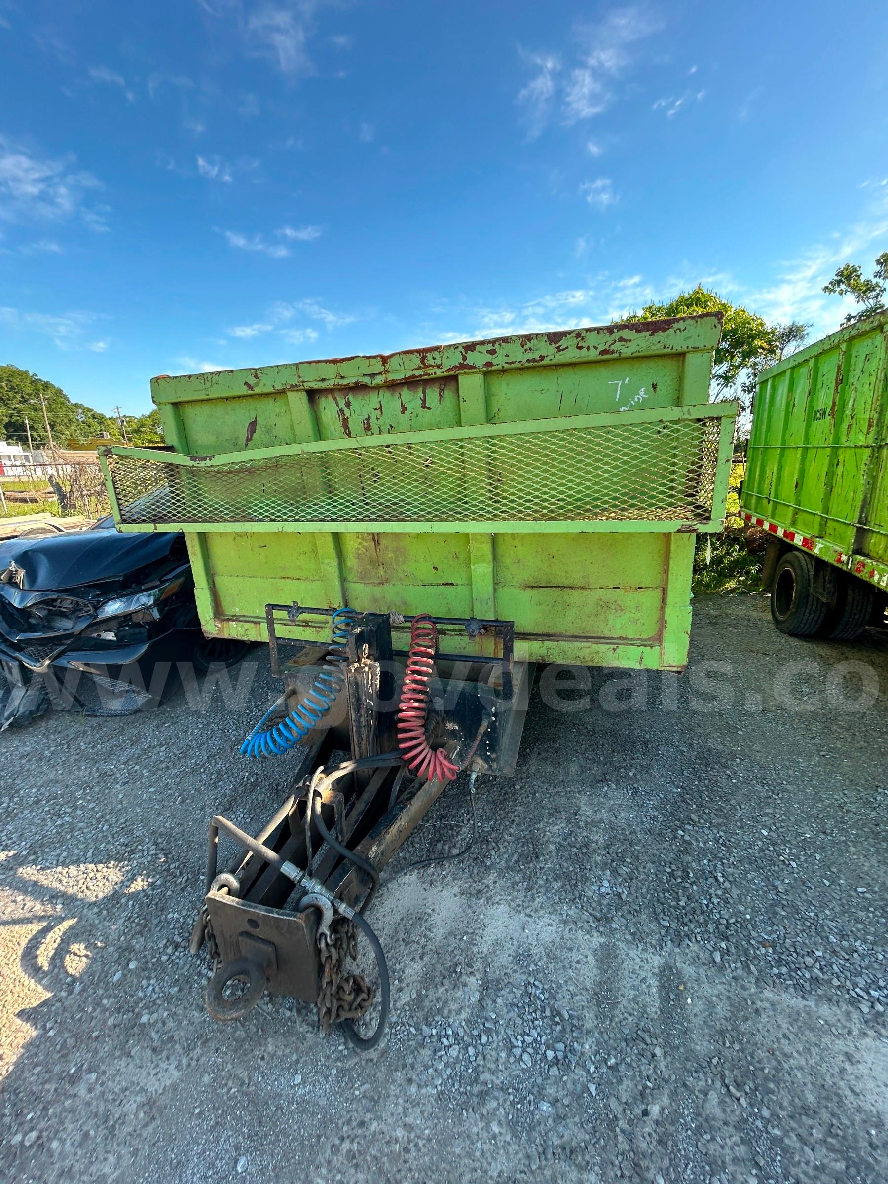 GREEN 2006 RAMER 18FT TRASH TRAILER WITH HYRDAULIC JACK AND AIR BRAKES RAMER  Government Surplus Auction - Photo #5