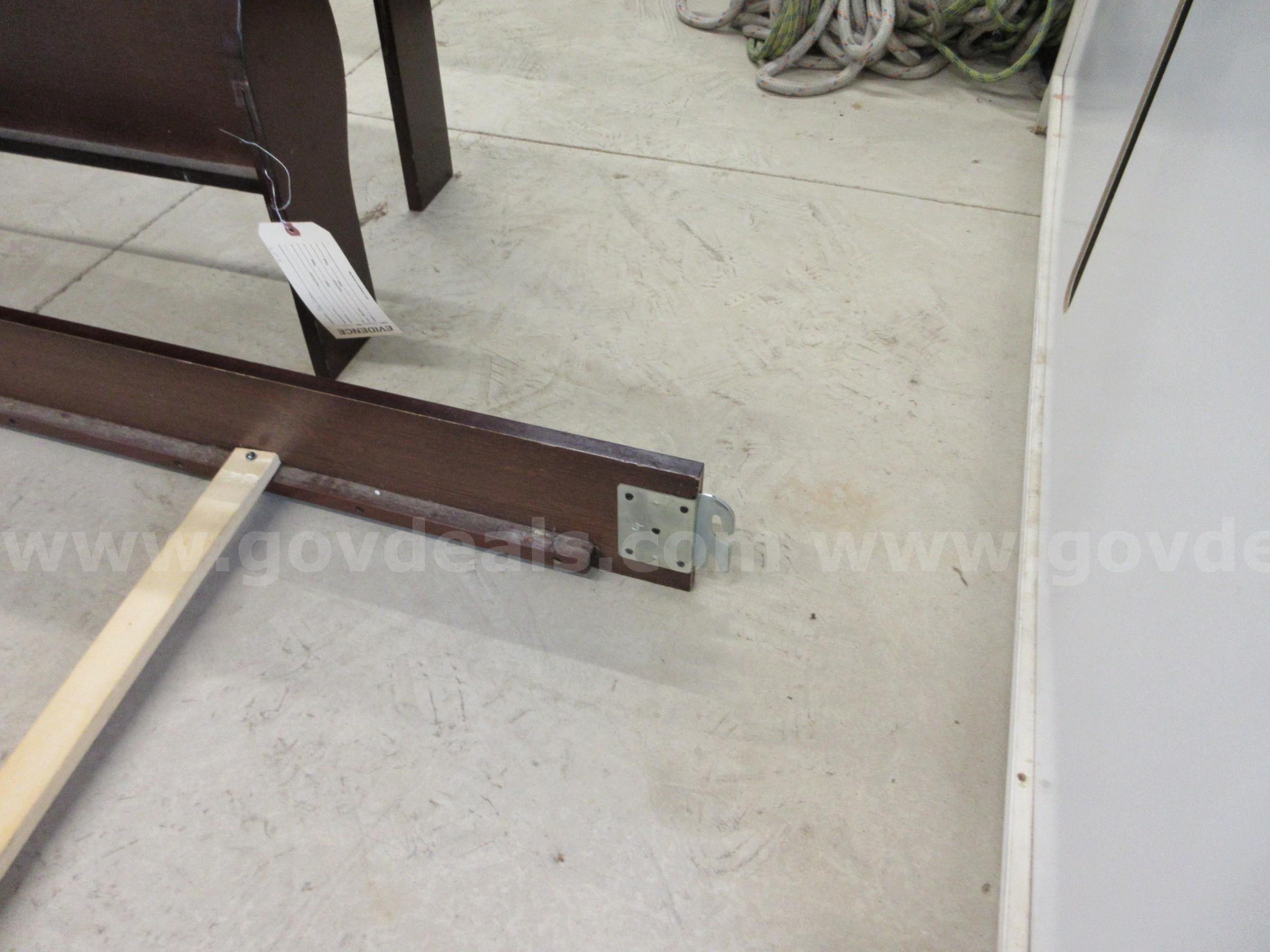 Queen Bed Frame with Head & Foot Board   Government Surplus Auction - Primary Photo
