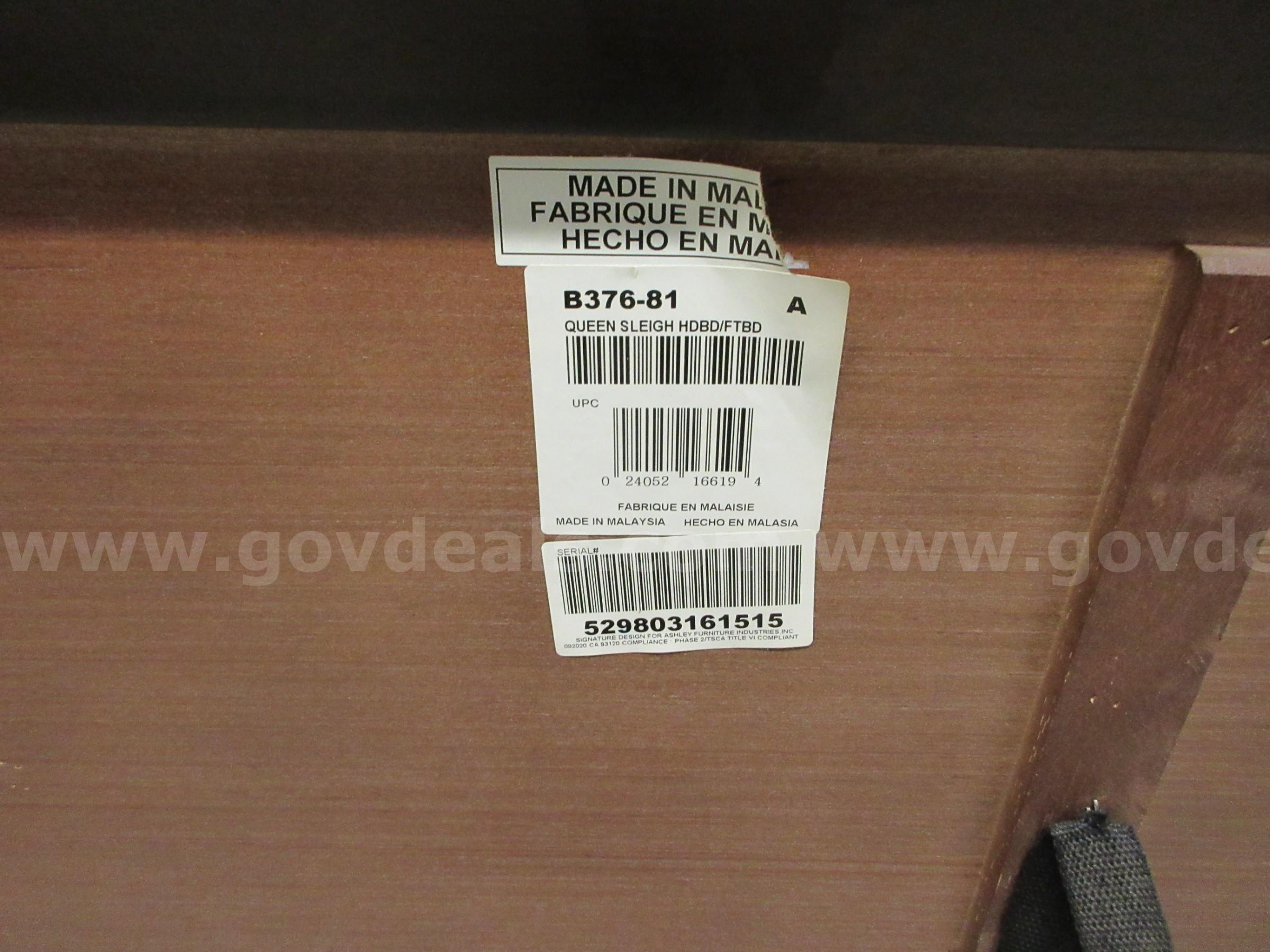 Queen Bed Frame with Head & Foot Board   Government Surplus Auction - Photo #6