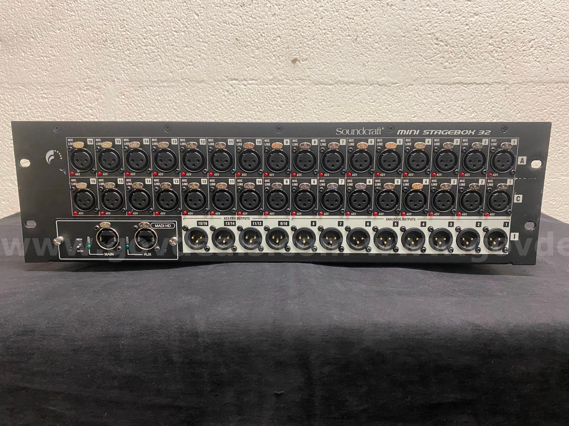 Soundcraft Mini Stagebox 32 with Madi USB Card Soundcraft Mini Stagebox 32 Government Surplus Auction - Primary Photo