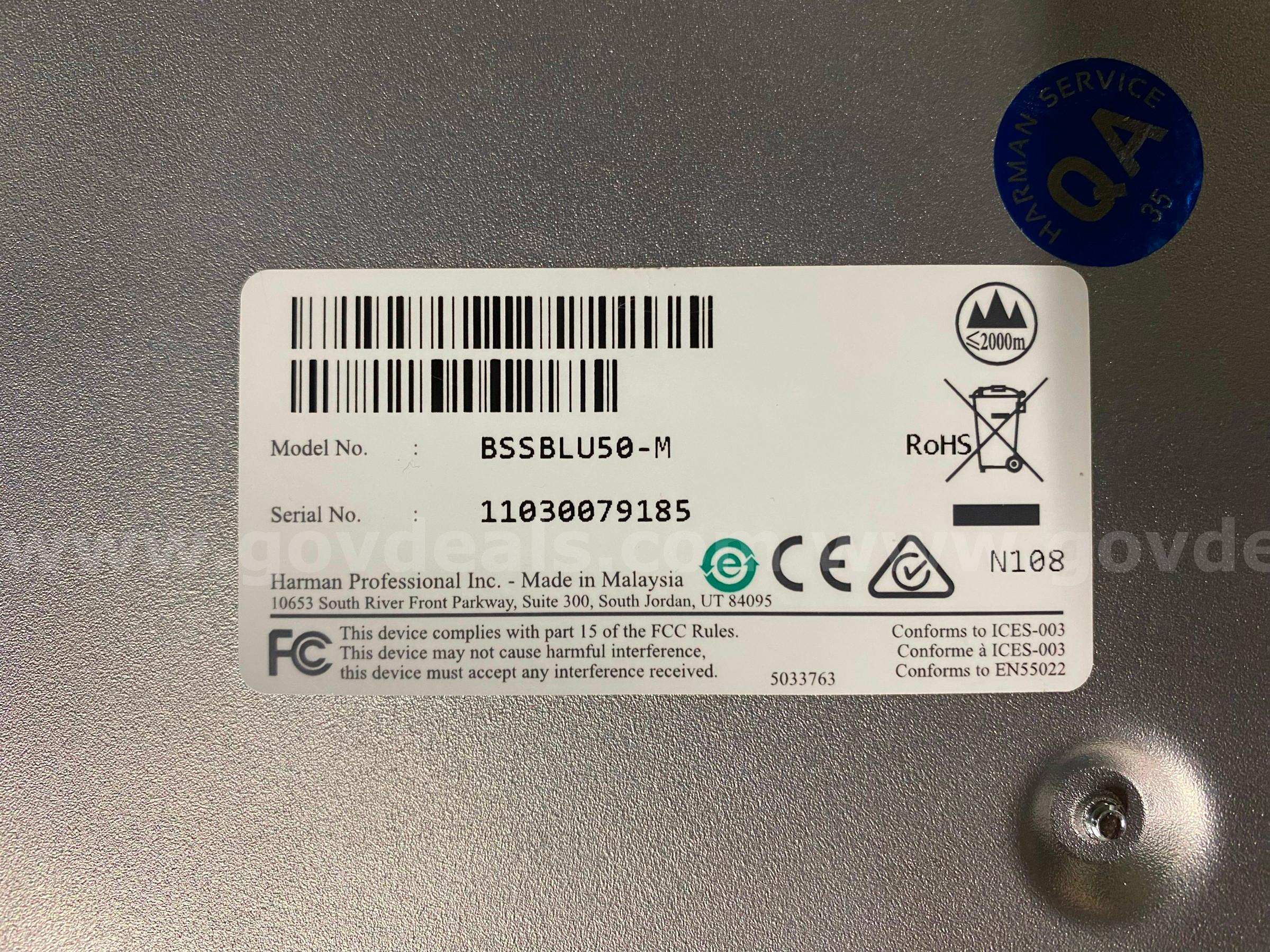 BSS Networked Audio Systems BLU-50 4x4 signal processor with Blue Link BSS BSSBLU50-M Government Surplus Auction - Photo #5
