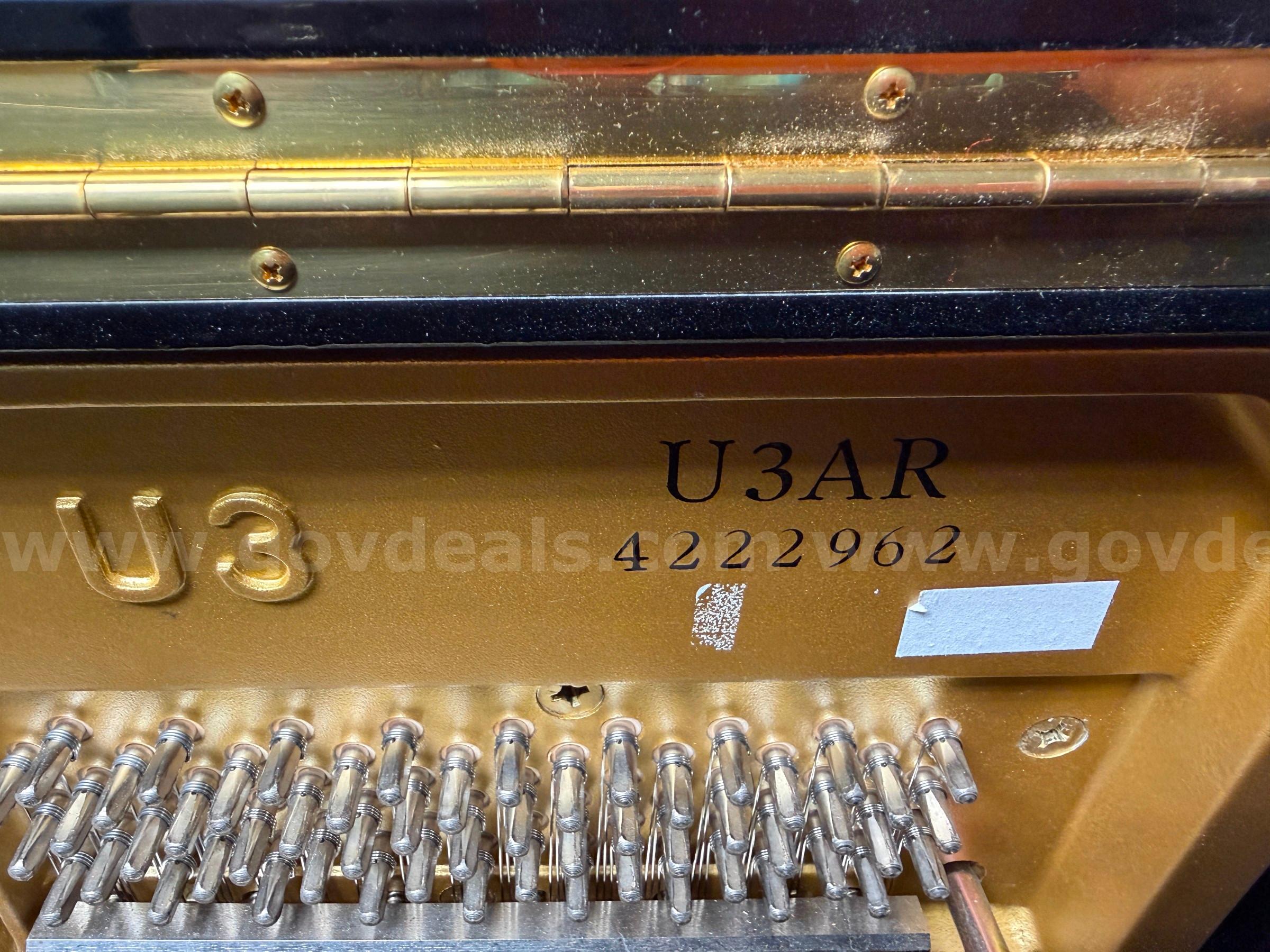 Yamaha Upright Piano Yamaha U3 Professional Government Surplus Auction - Photo #3