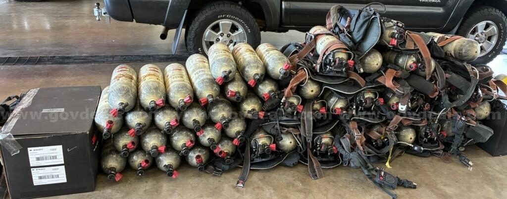 Fire Equipment - 25 Masks - 25 SCBA - 50 Air Cylinders Lot 2  of 5   Government Surplus Auction - Primary Photo