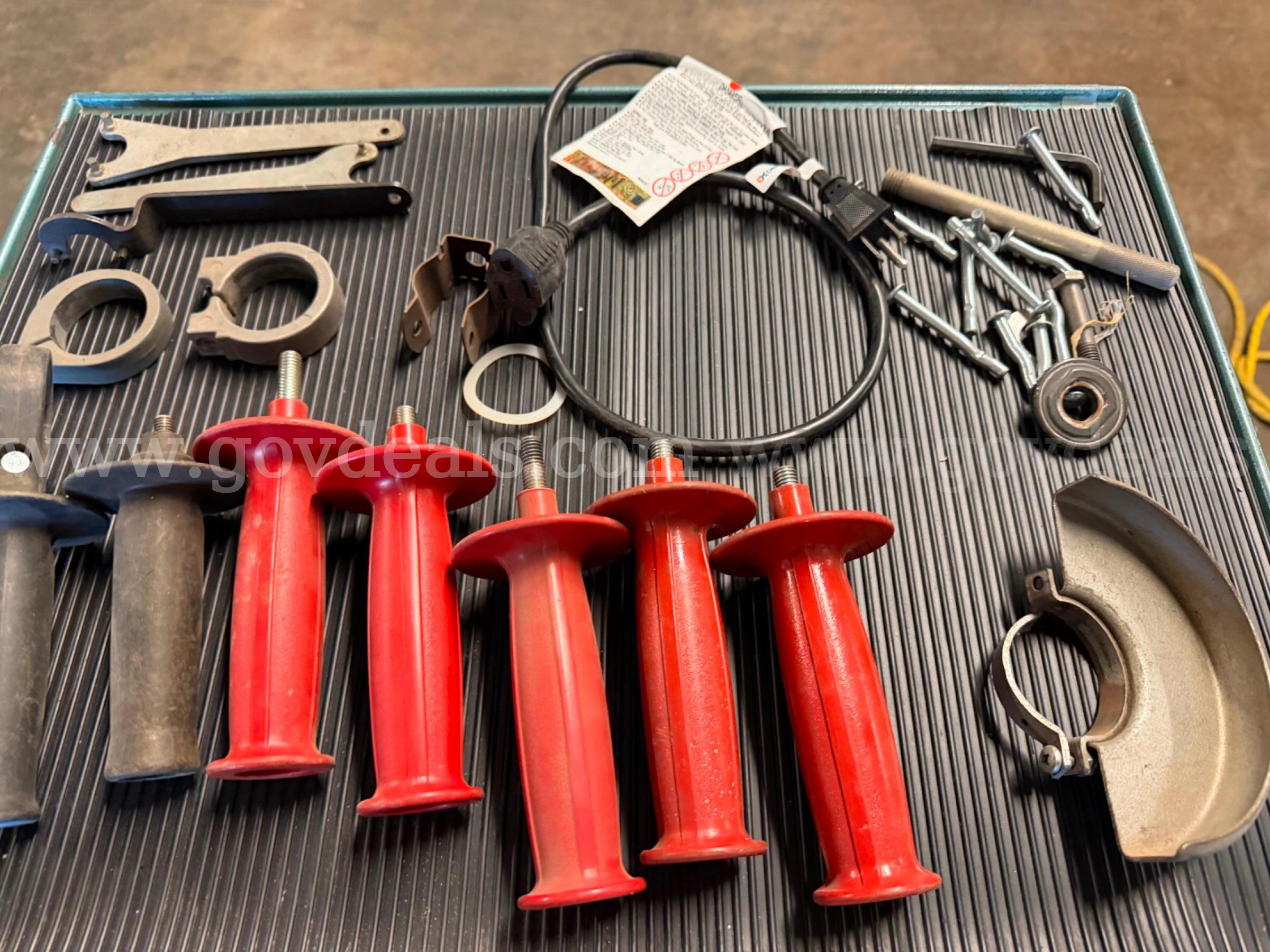 Lot of Tool Accessories & Attachments (Handles, Wrenches, Guards)   Government Surplus Auction - Photo #2