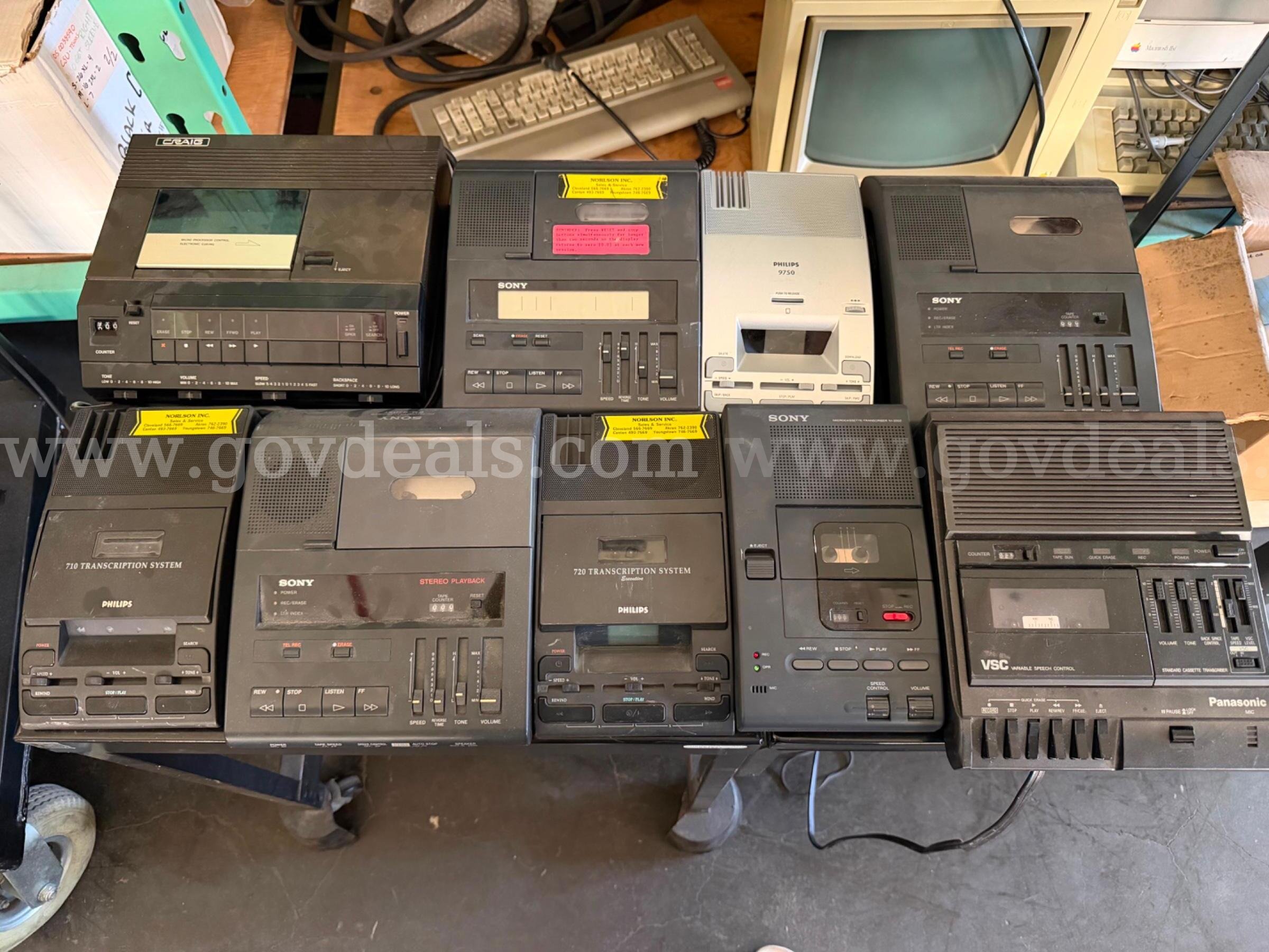 Lot of 9X Assorted Desktop Dictation & Transcription Machines   Government Surplus Auction - Photo #2
