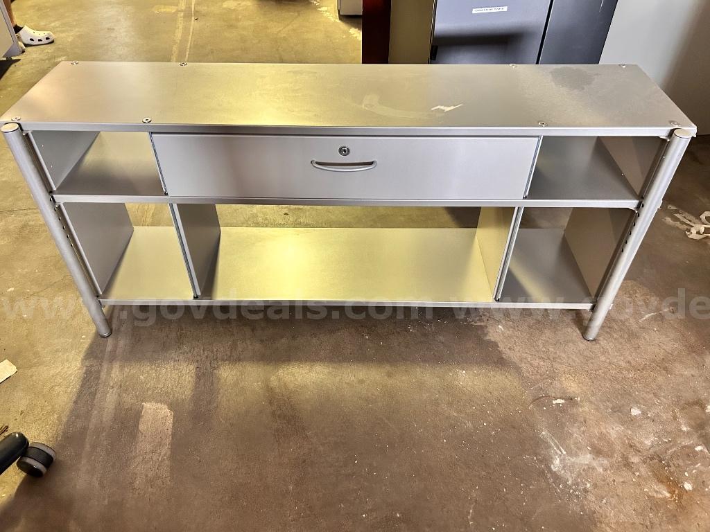 Modern Low-Profile Metal Credenza   Government Surplus Auction - Primary Photo