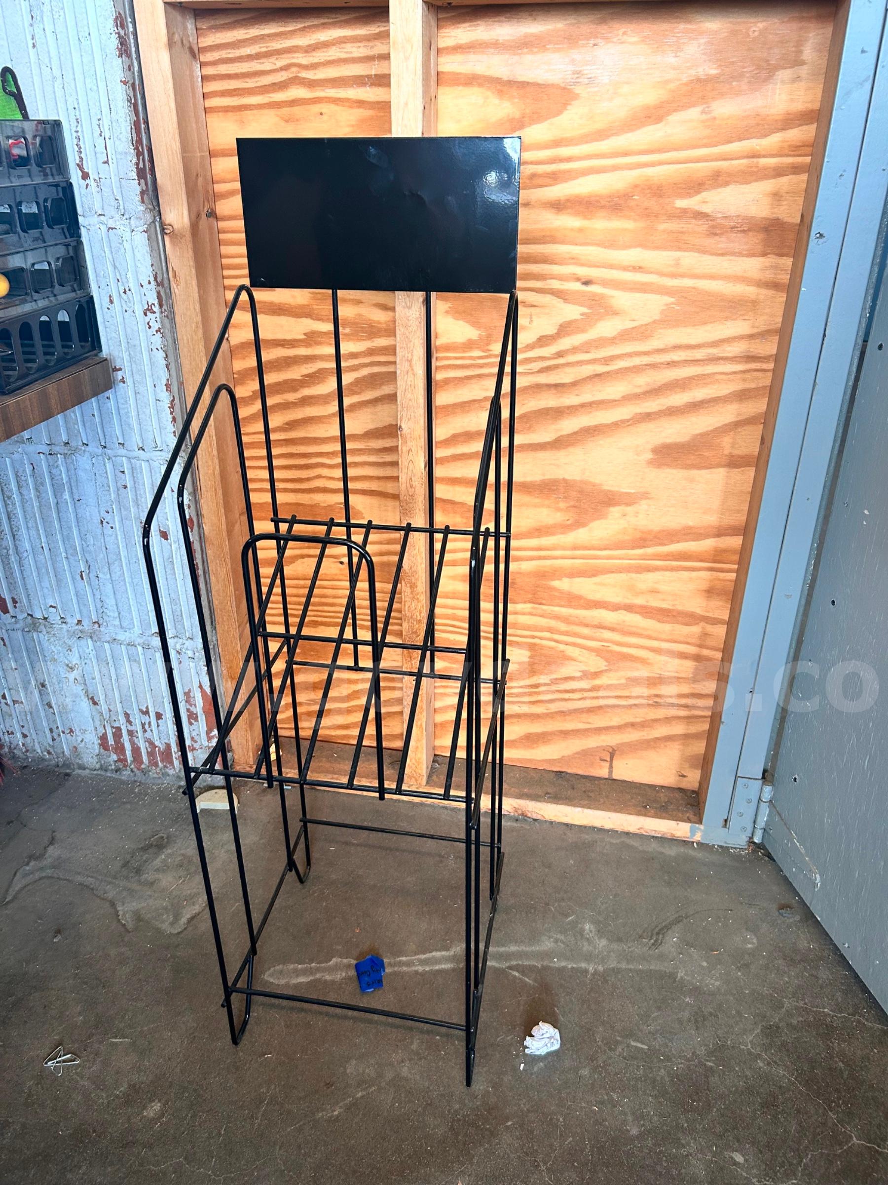 Black Metal Literature/Brochure Display Rack   Government Surplus Auction - Primary Photo