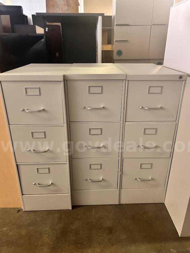 Lot of 3X vertical filling cabinet   Government Surplus Auction - Primary Photo