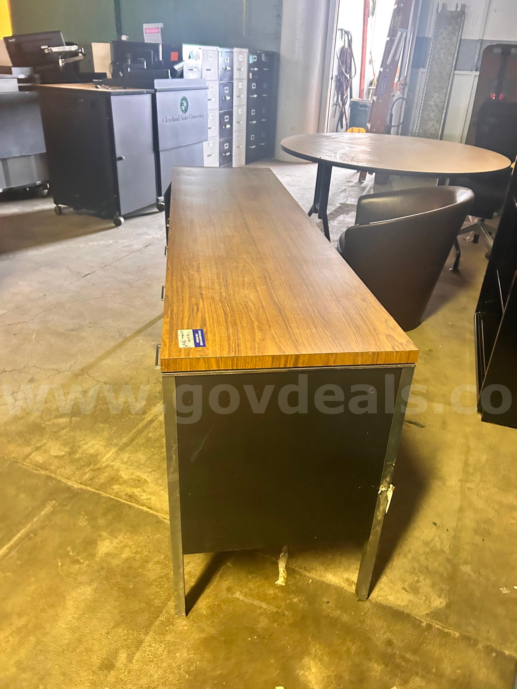Wood-Grain Top Office Credenza   Government Surplus Auction - Primary Photo