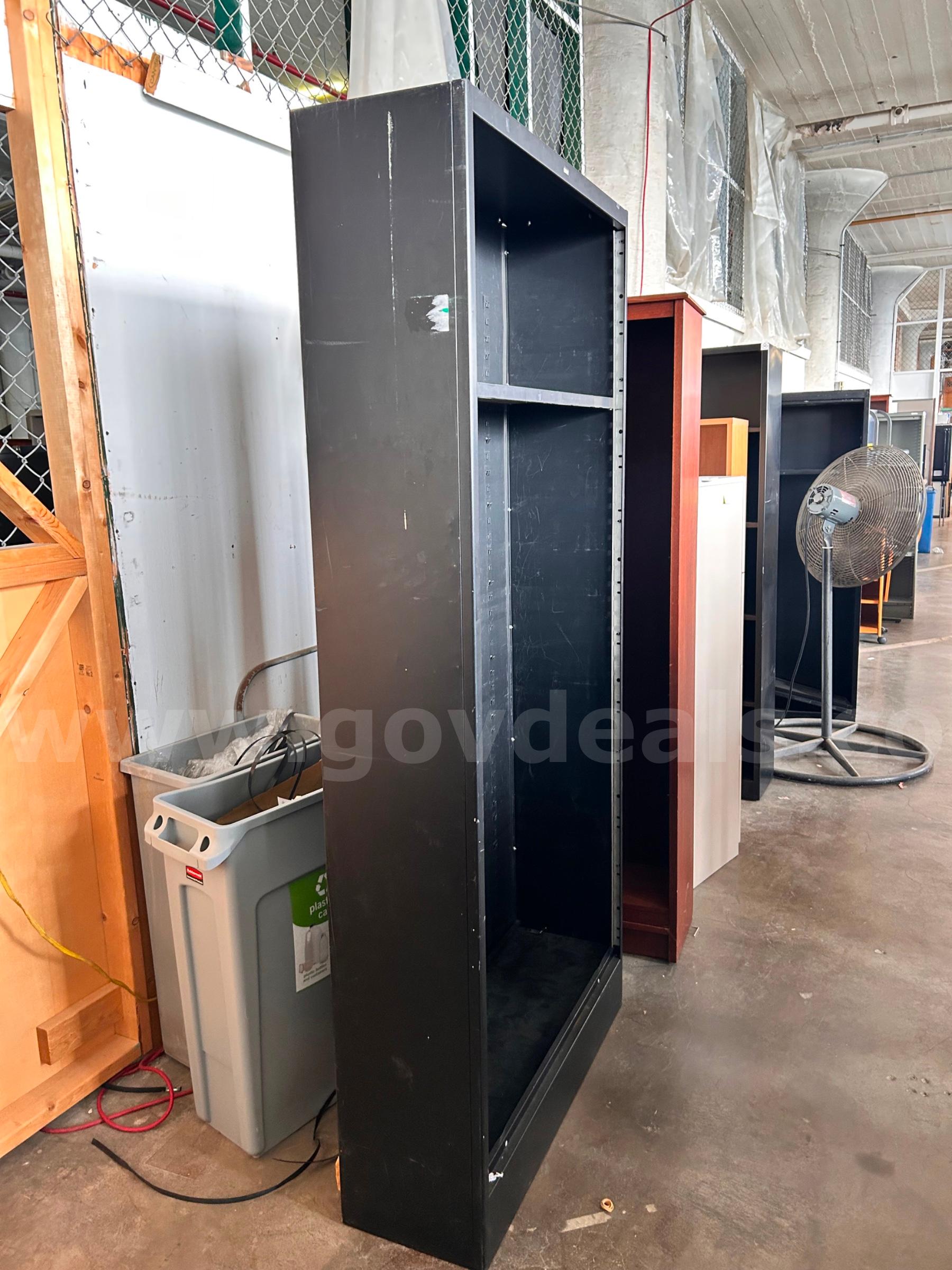 Black Metal Open Shelving Unit   Government Surplus Auction - Photo #2