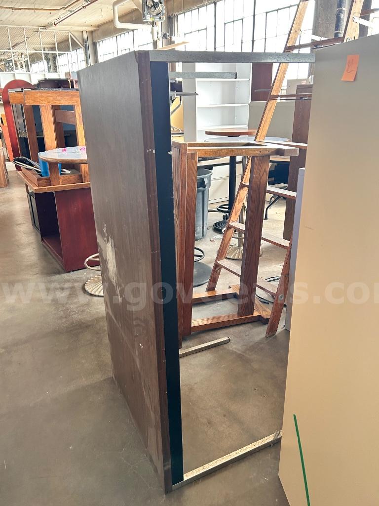 Dark Wood Laminate Office Desk   Government Surplus Auction - Photo #2
