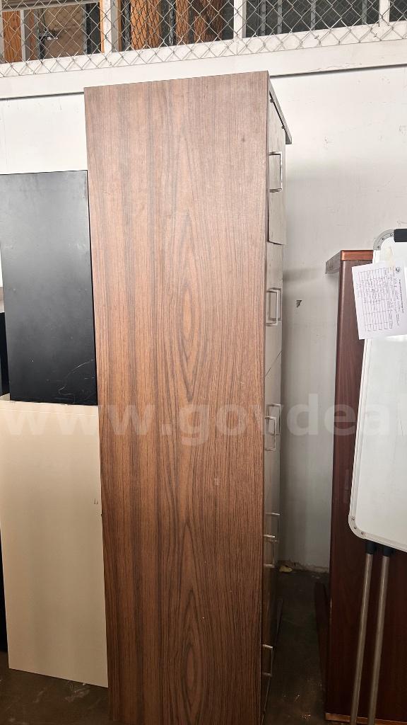 Tall Wood Laminate 5-Drawer Vertical Filing Cabinet   Government Surplus Auction - Photo #2