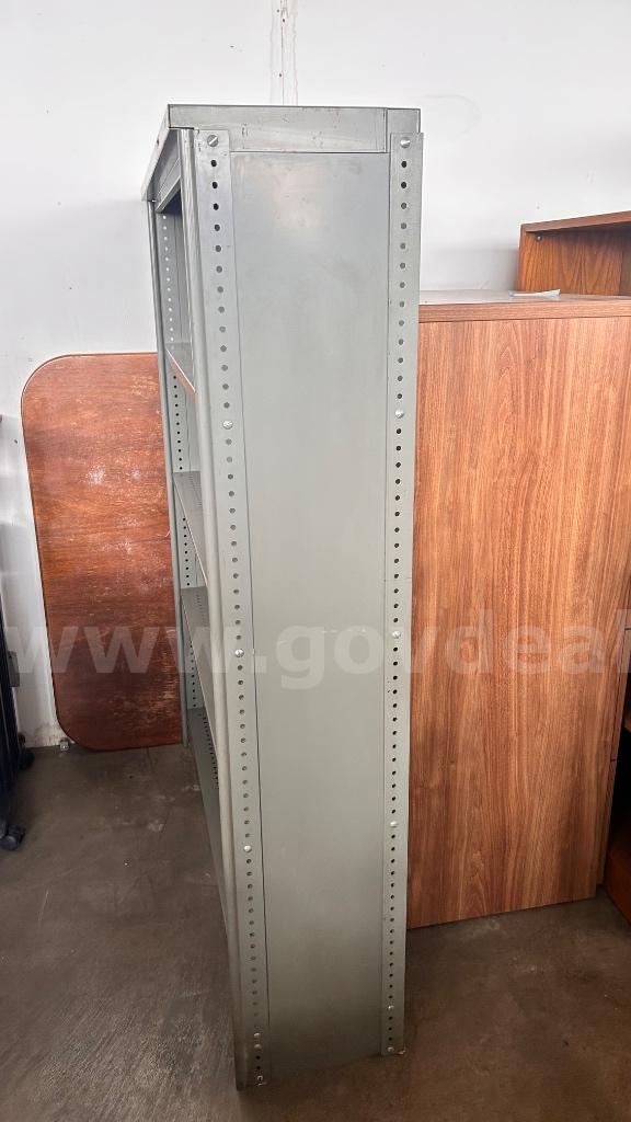Heavy-Duty 5-Shelf Industrial Gray Steel Bookcase   Government Surplus Auction - Photo #2