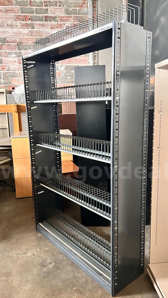 Metal Open-Back Shelving Unit with Wire Dividers   Government Surplus Auction - Photo #2
