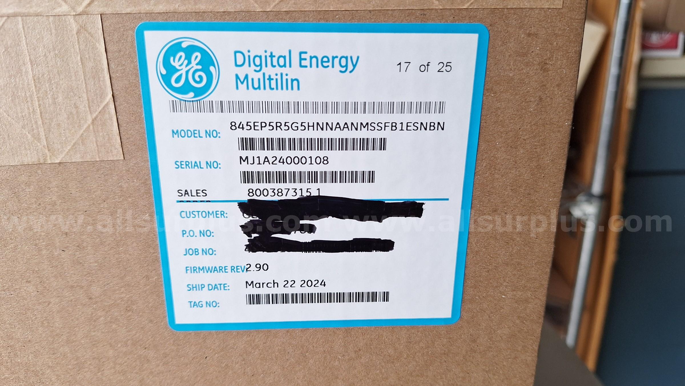 GE Energy Multilin 845 Transformer Protection System 845EP5R5G5HNNAANMSSFB1ESSNBN GE 845 Government Surplus Auction - Photo #4