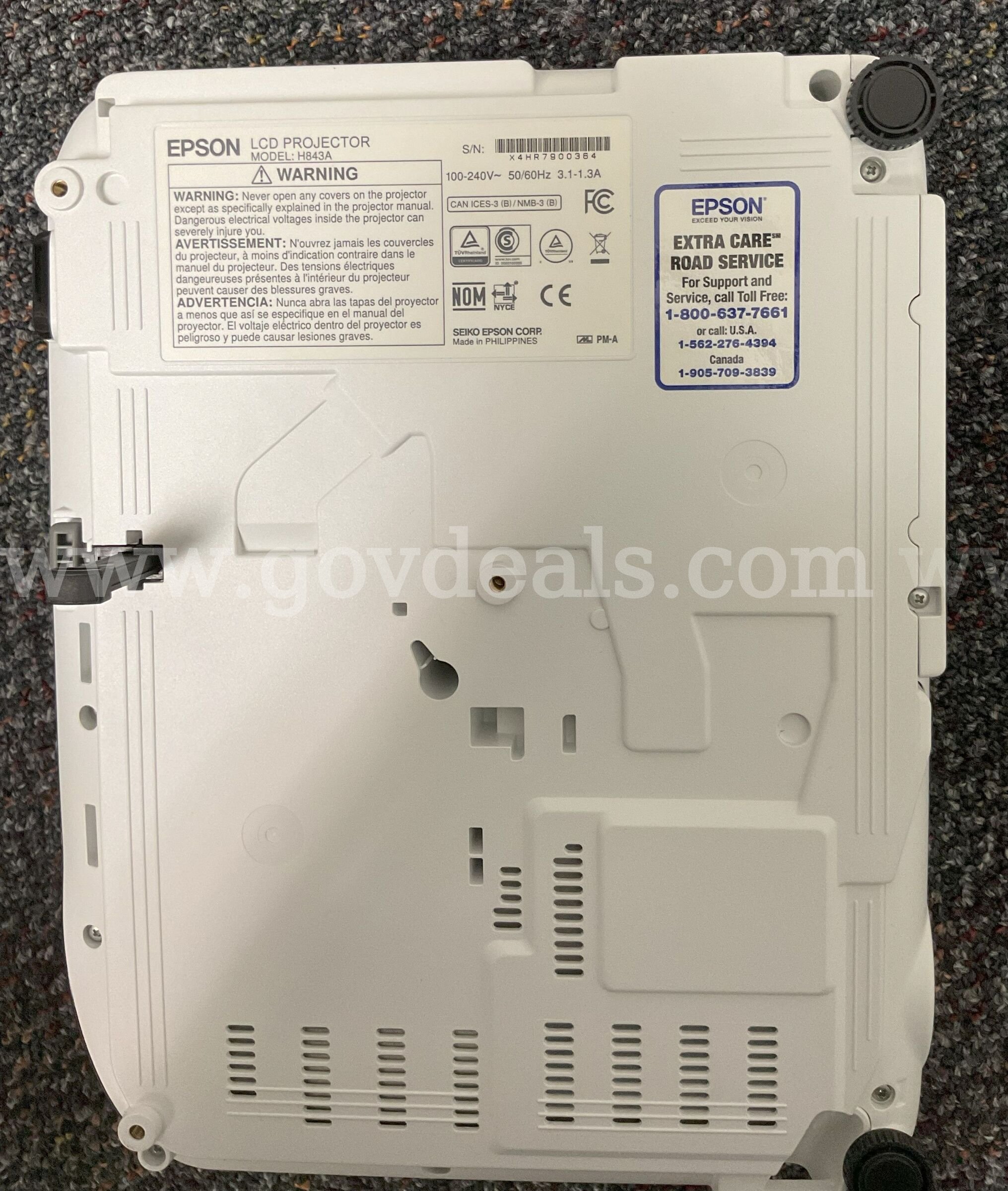 Used Epson LCD Projector EX9220 - crystal clear display. Seiko Epson Corp. EX9220 Government Surplus Auction - Photo #3