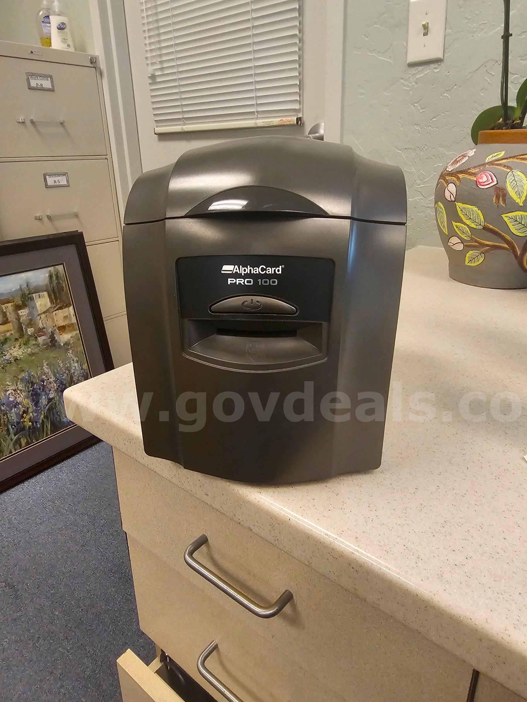 ID Card Printer AlphaCard Pro 100 Government Surplus Auction - Primary Photo