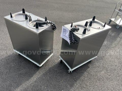 Heated Plate Dispenser Cart **NEW** (ct.2) (ID#12418) (26-1714-2) 39076 Lakeside 1714 Government Surplus Auction - Photo #2