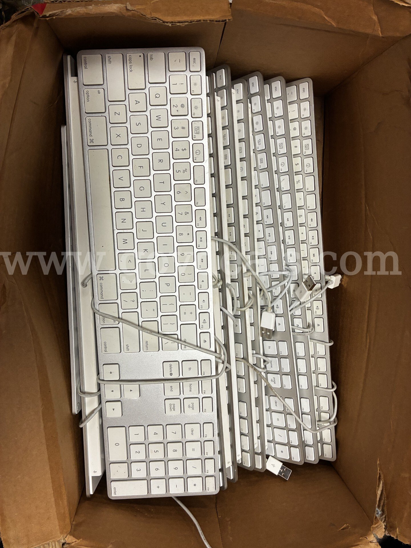 Lot of 12 Apple computer keyboards and mouse
