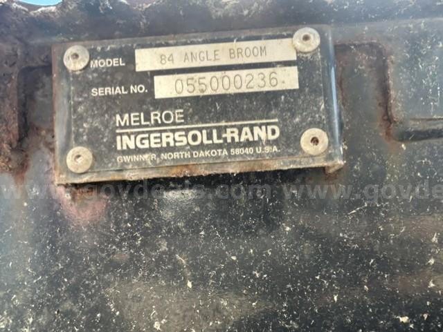 Melroe Ingersoll Rand 84" angle broom skid steer attachment (non running) Melroe Ingersoll Rand 84 Angle Broom Government Surplus Auction - Photo #2