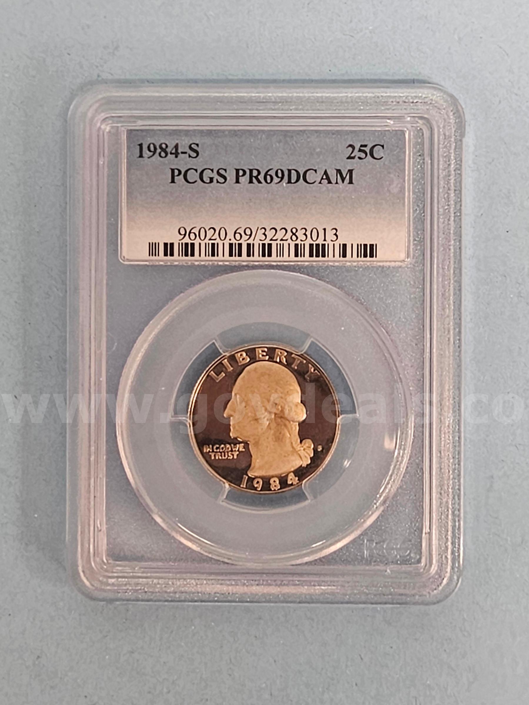 1984-S Proof Quarter Coin   Government Surplus Auction - Primary Photo