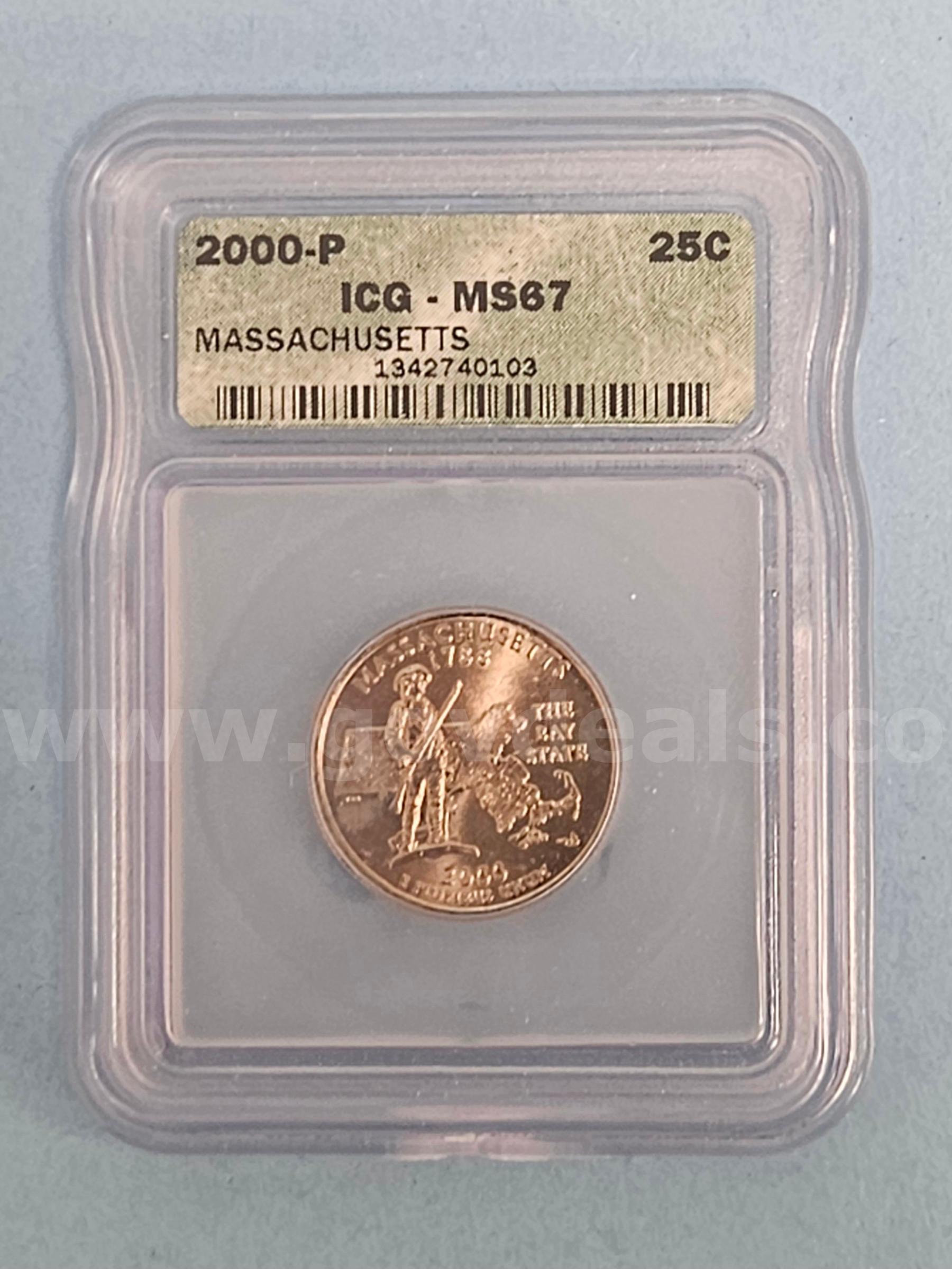 2000-P Massachusetts Quarter Coin   Government Surplus Auction - Primary Photo