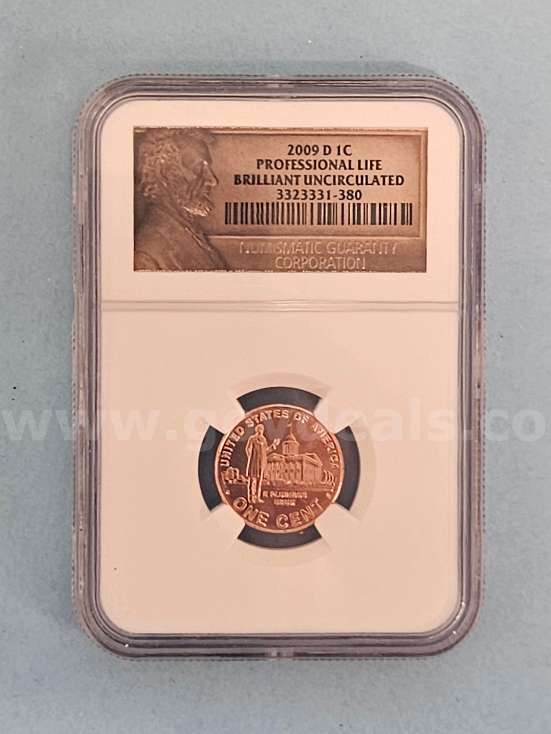 2009 D Professional Life Penny Coin   Government Surplus Auction - Primary Photo