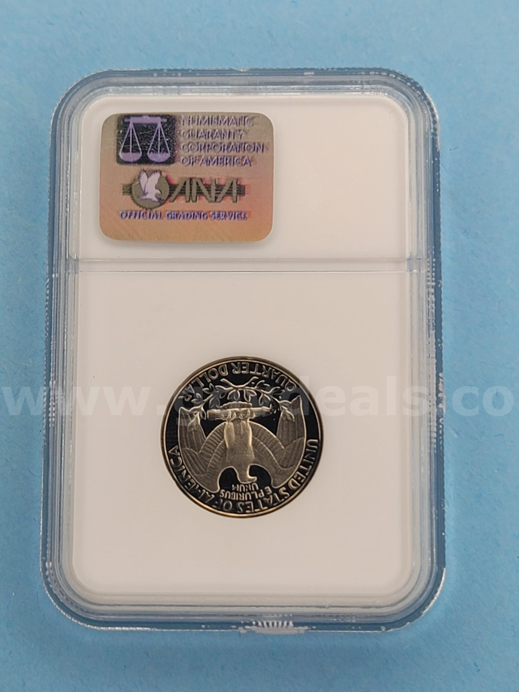 1982 S PF 69 Ultra Cameo Quarter   Government Surplus Auction - Photo #2