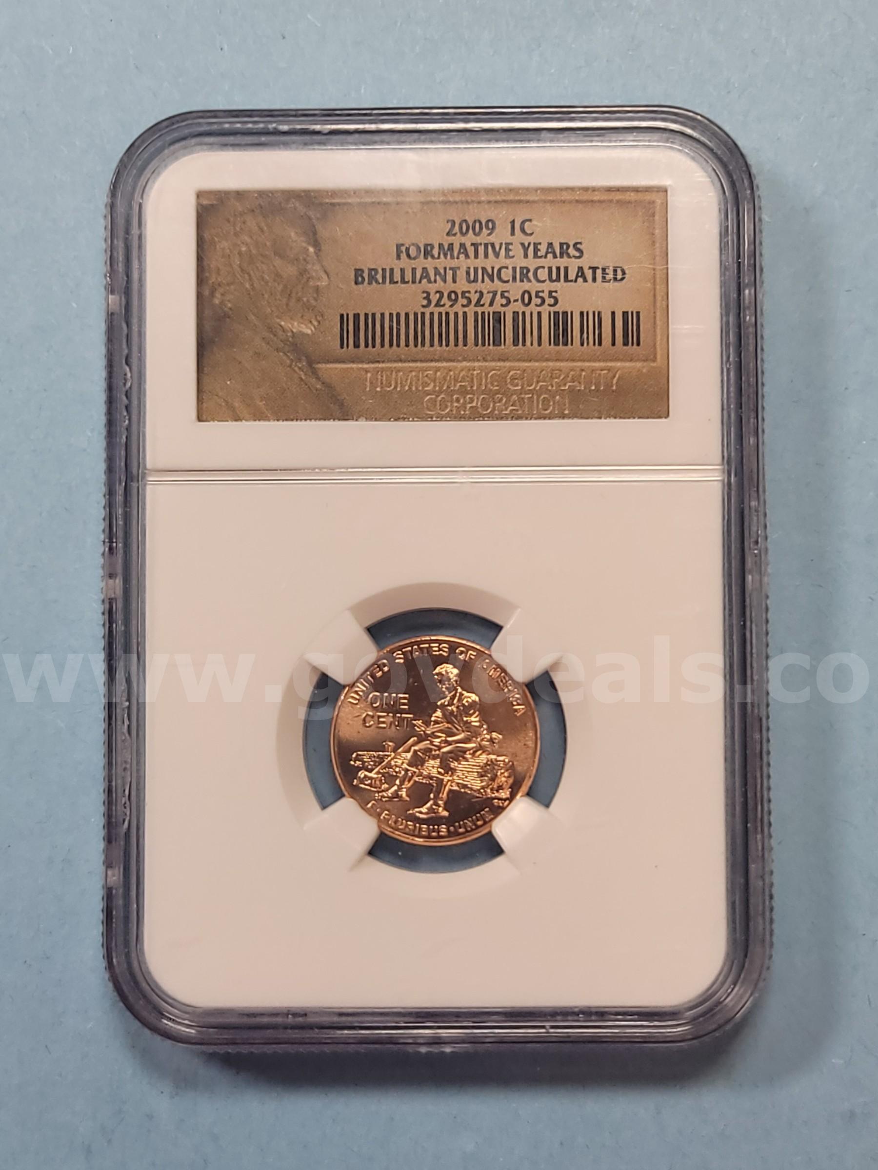 2009 Formative Years Brilliant Uncirculated Penny   Government Surplus Auction - Primary Photo