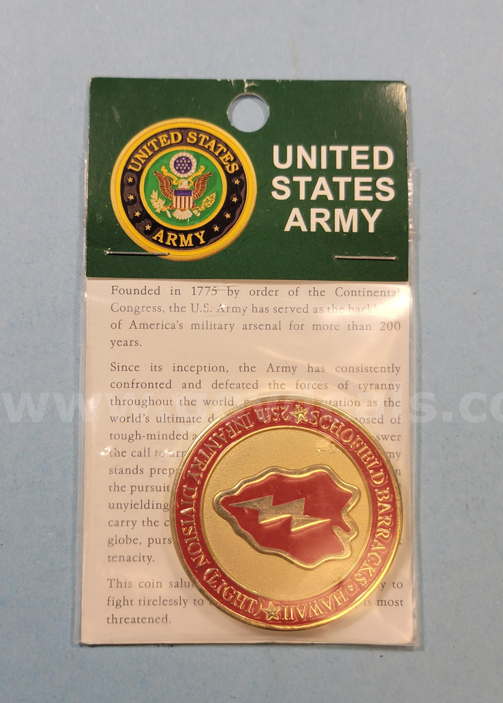 US Army Schofield Barracks Medallion   Government Surplus Auction - Primary Photo