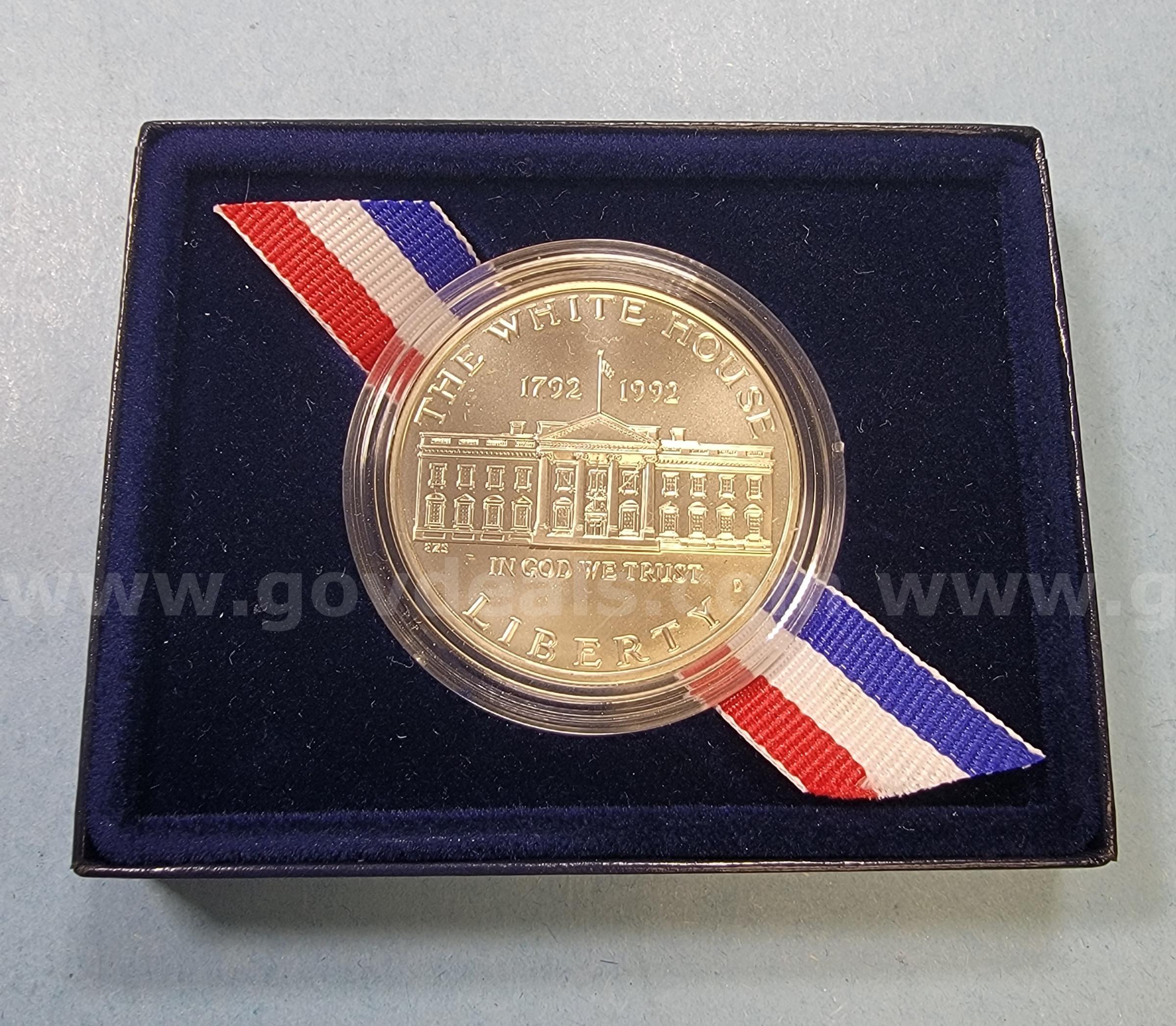 Silver 1992 White House 200th Anniversary Coin  200th Government Surplus Auction - Primary Photo