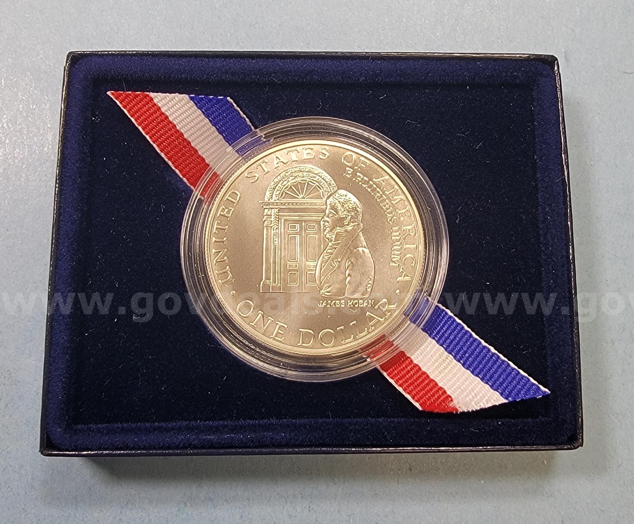 Silver 1992 White House 200th Anniversary Coin  200th Government Surplus Auction - Photo #2