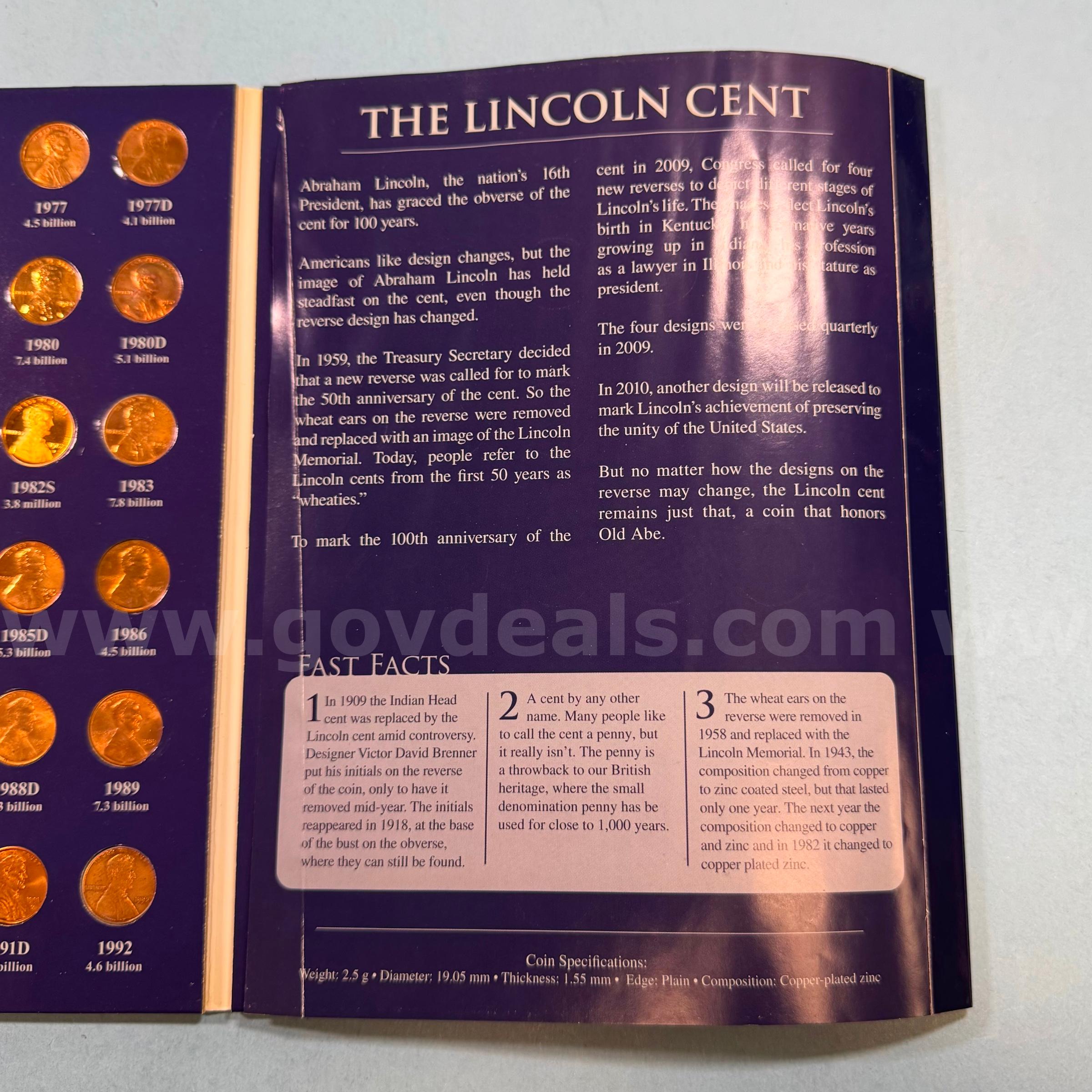 1959-2009 Warman’s Lincoln Cents   Government Surplus Auction - Photo #6