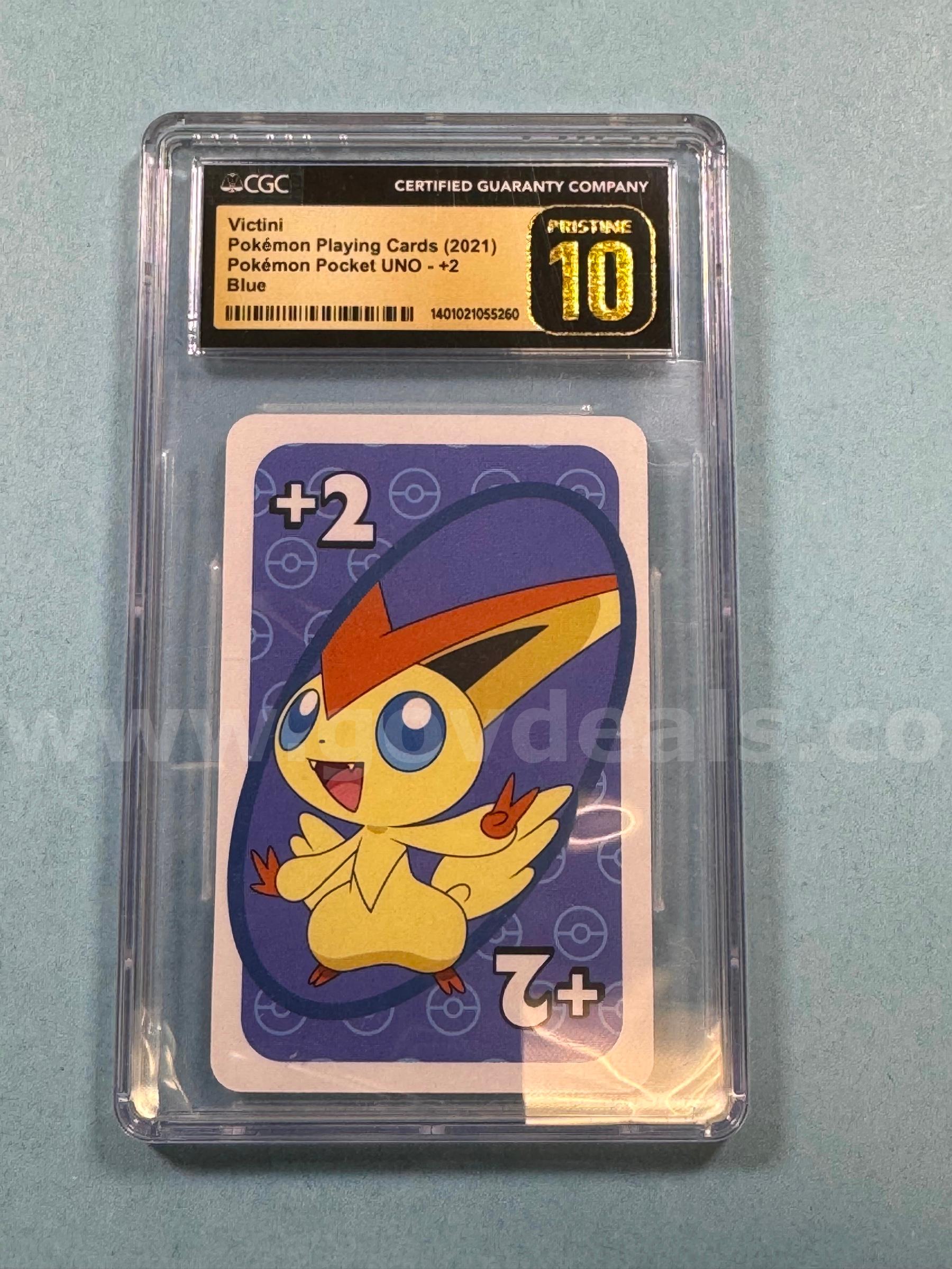 2021 Victini Pokemon Pocket Uno +2 Blue   Government Surplus Auction - Primary Photo