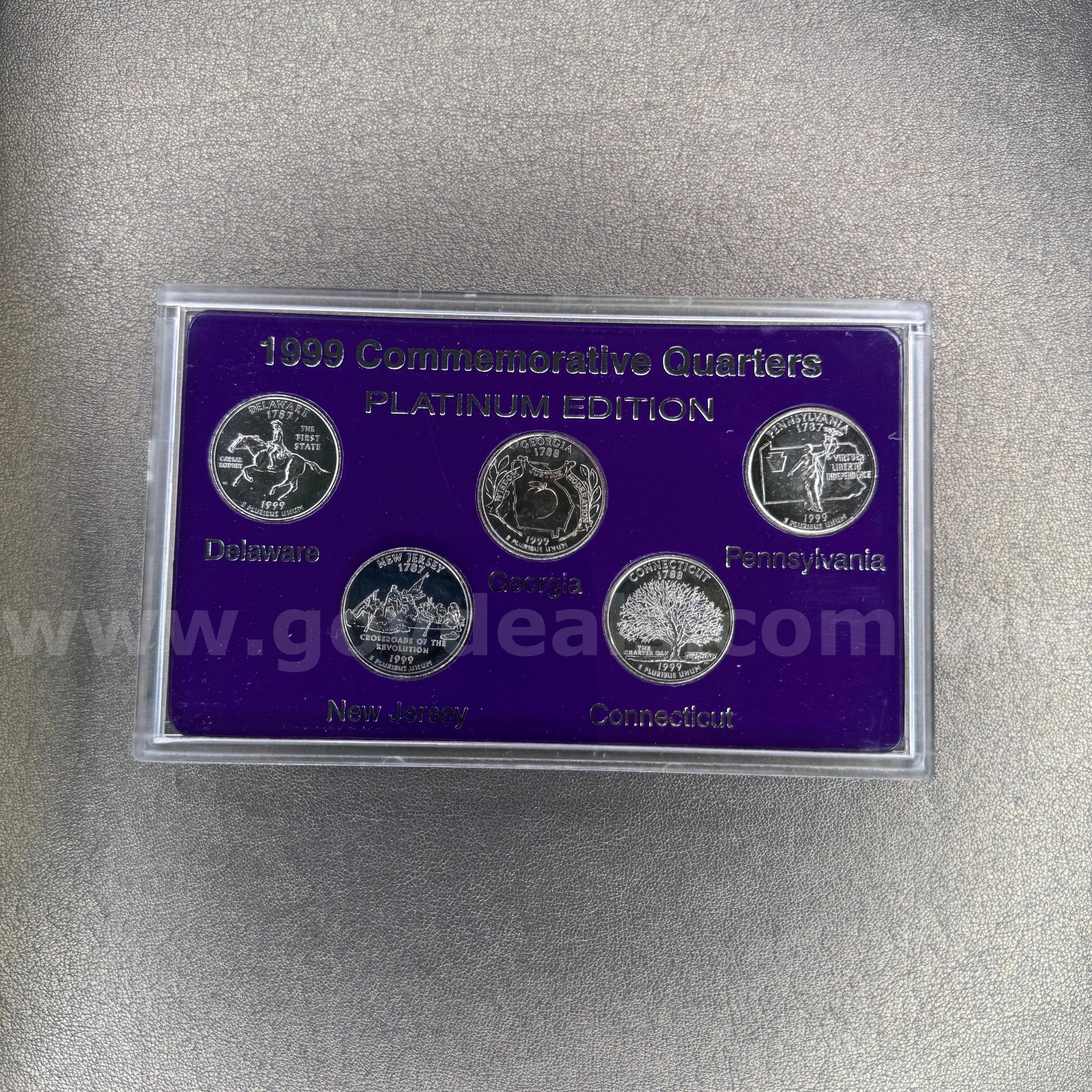 1999 Commemorative Quarters - Platinum Set   Government Surplus Auction - Photo #2