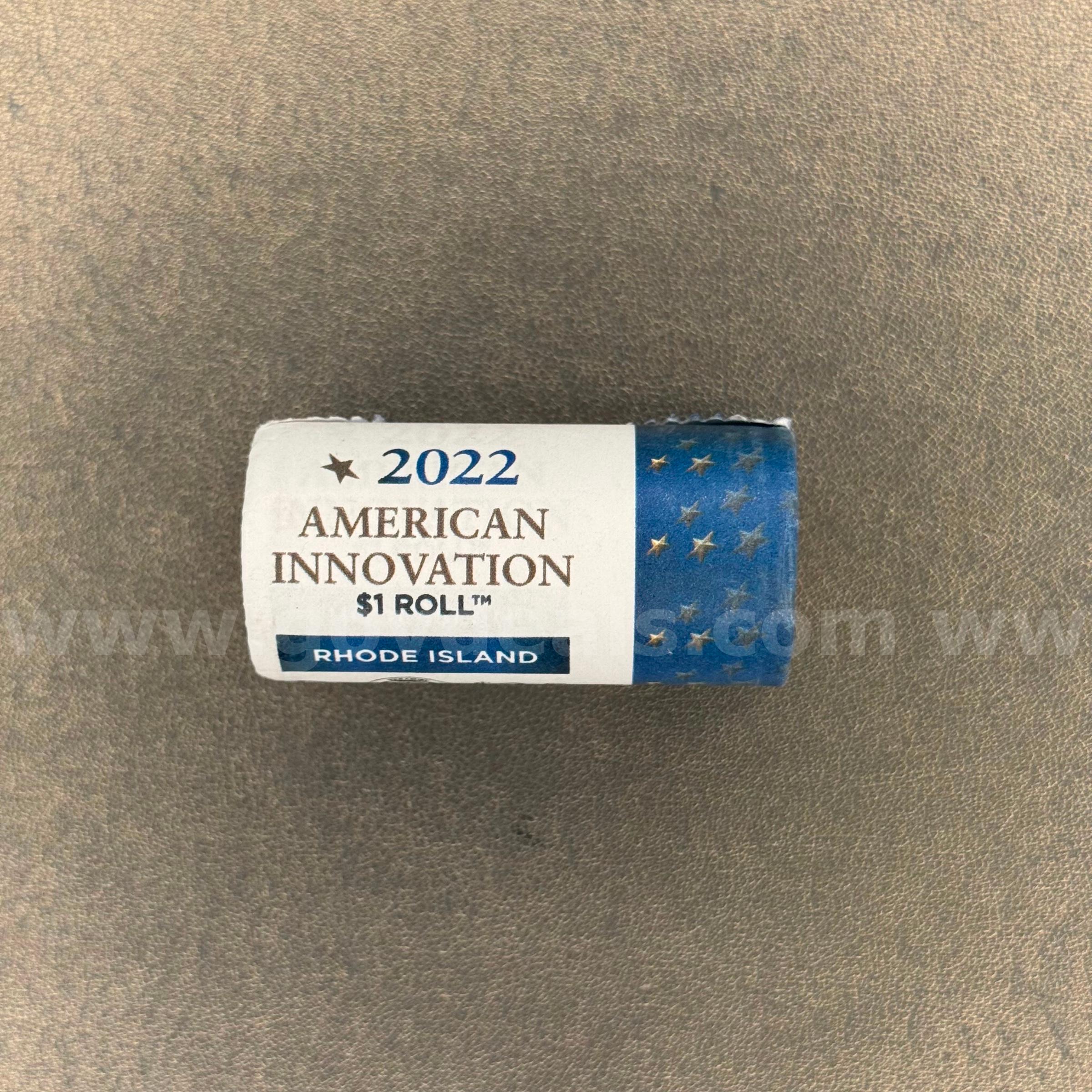 2022 American Innovation 25 Rhode Island Dollar Coins Roll   Government Surplus Auction - Primary Photo