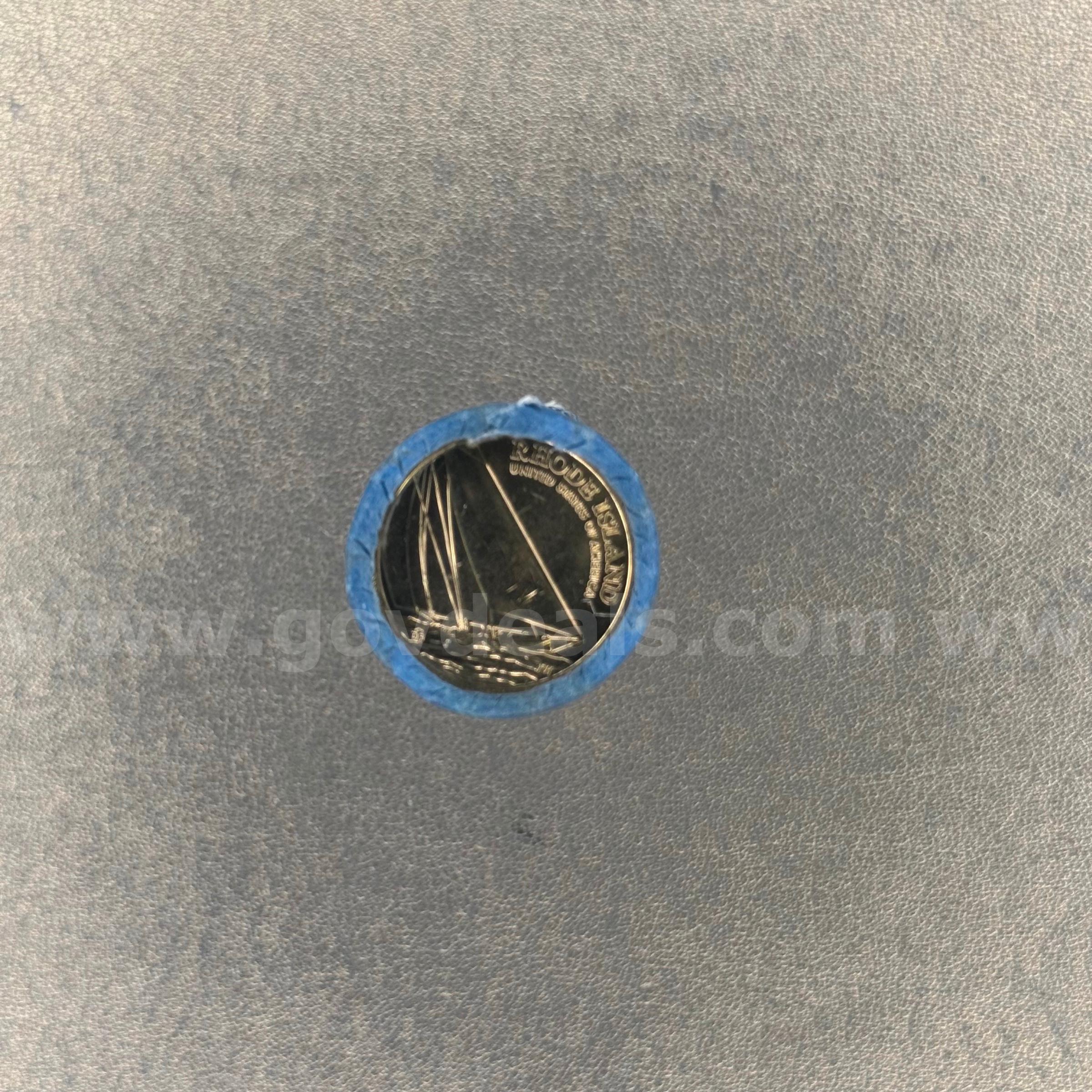 2022 American Innovation 25 Rhode Island Dollar Coins Roll   Government Surplus Auction - Photo #2